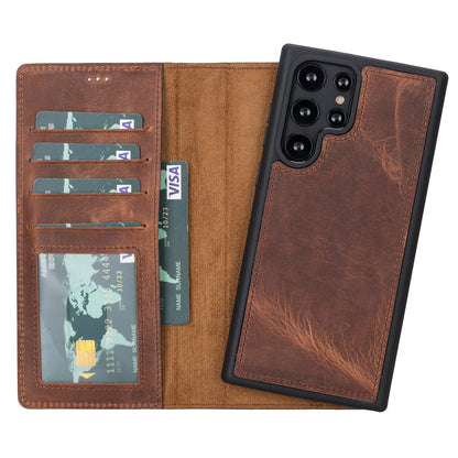 Samsung S23 Series Detachble Leather Magic Wallet Case