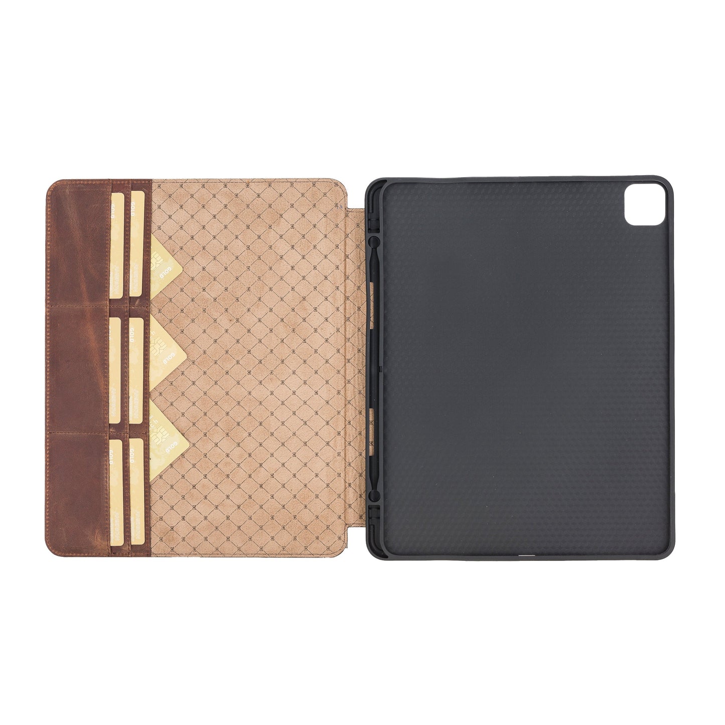 Eto iPad Pro 11" (M4-2024) Genuine Leather Wallet Case