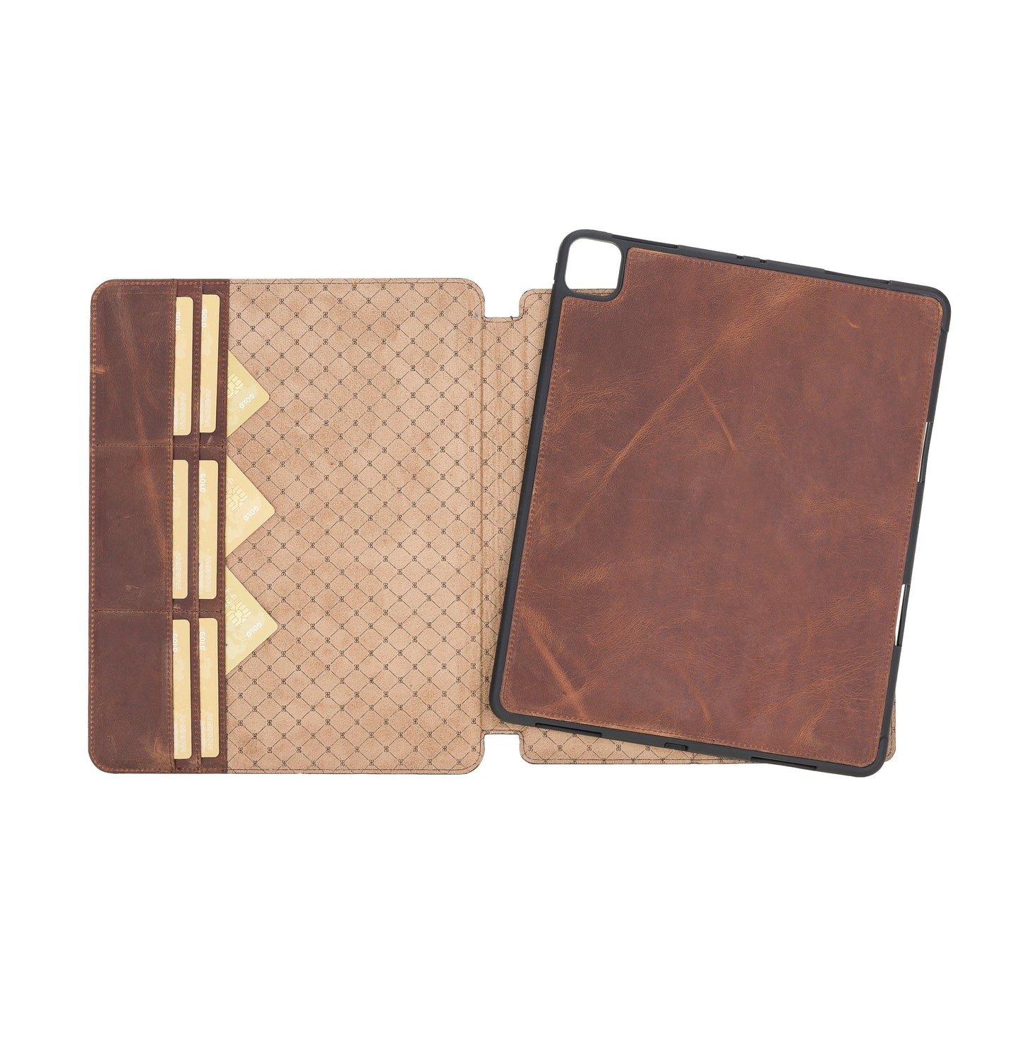 Eto iPad Pro 11" (M4-2024) Genuine Leather Wallet Case