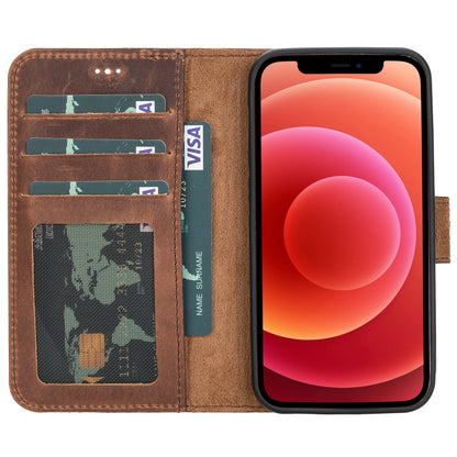 Liluri iPhone 12 Mini Detachable Leather Wallet Case