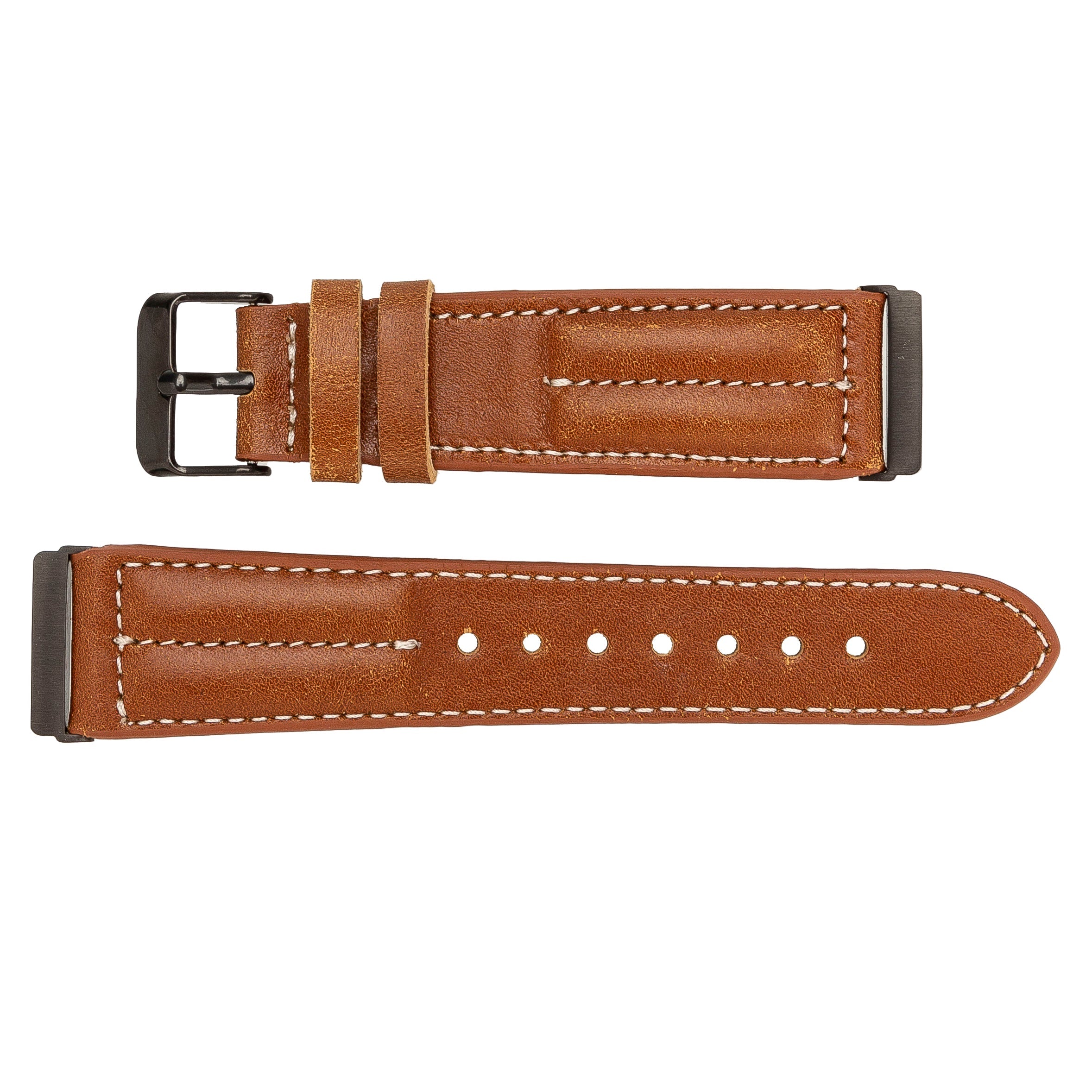 Double Stitched Style Leather Apple Watch Bands