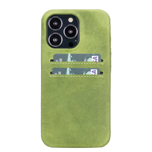 Rock Cover iPhone 13 Pro Leather Case with Card Holder