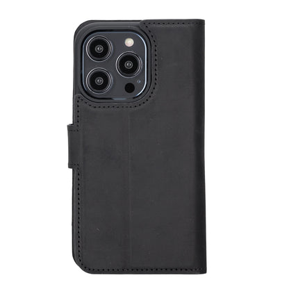 Liluri iPhone 14 Pro Detachable Leather Wallet Case