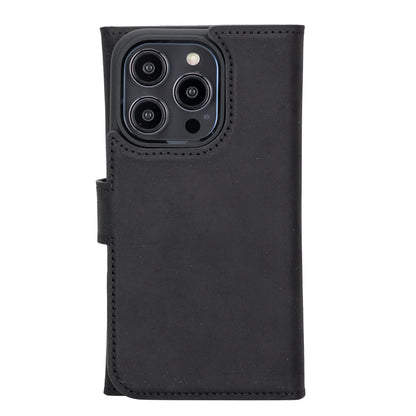 Santa iPhone 14 Pro Leather Detachable Wallet Case