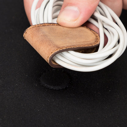 Travel Leather Cable Organizer
