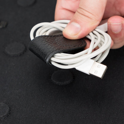 Travel Leather Cable Organizer