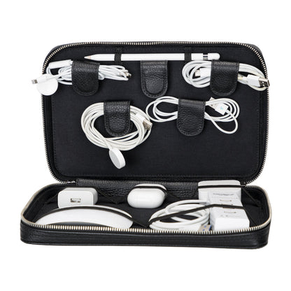 Travel Leather Cable Organizer