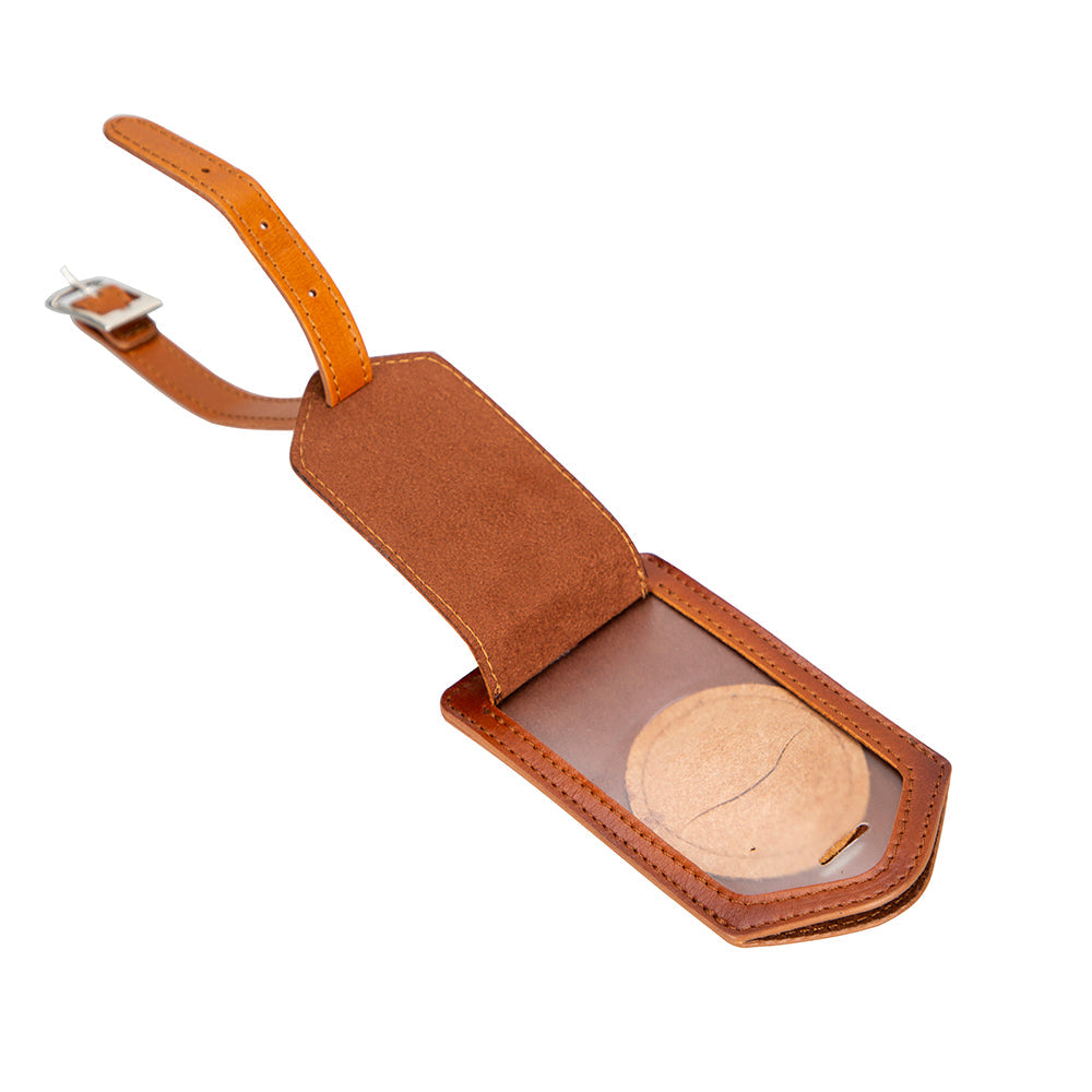 Airconrad Genuine Leather Luggage Tag