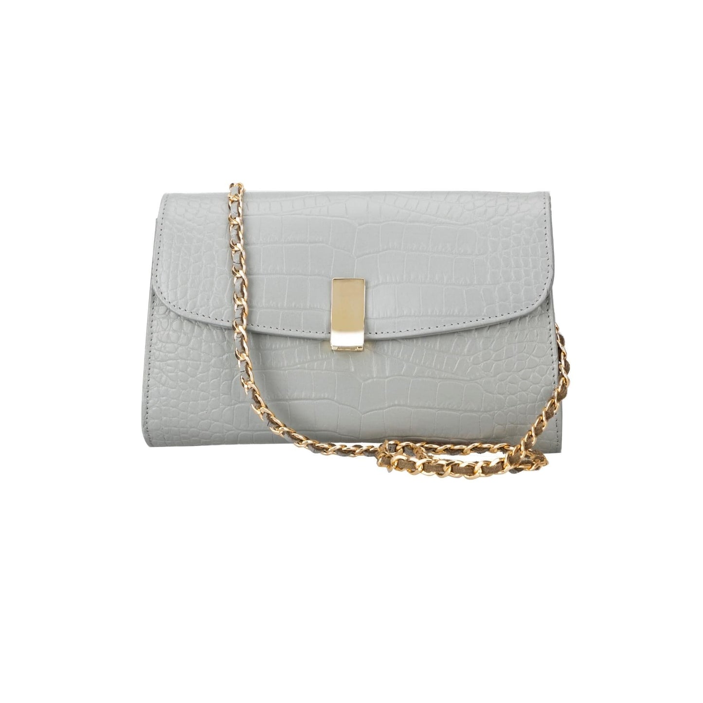 Women’s Leather Shoulder Bag with Chain - The Stitched Cow