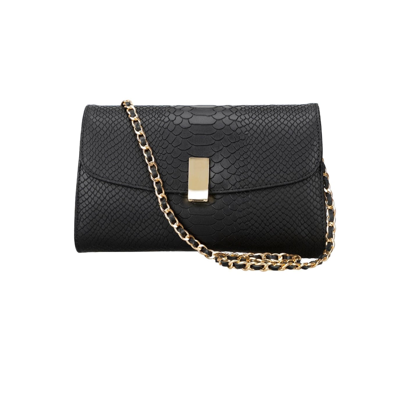 Women’s Leather Shoulder Bag with Chain - The Stitched Cow