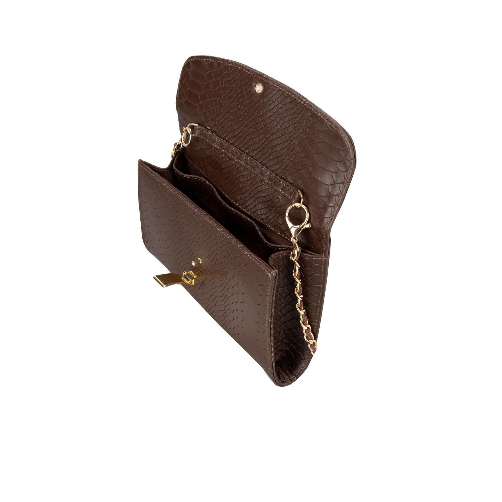 Women’s Leather Shoulder Bag with Chain - The Stitched Cow