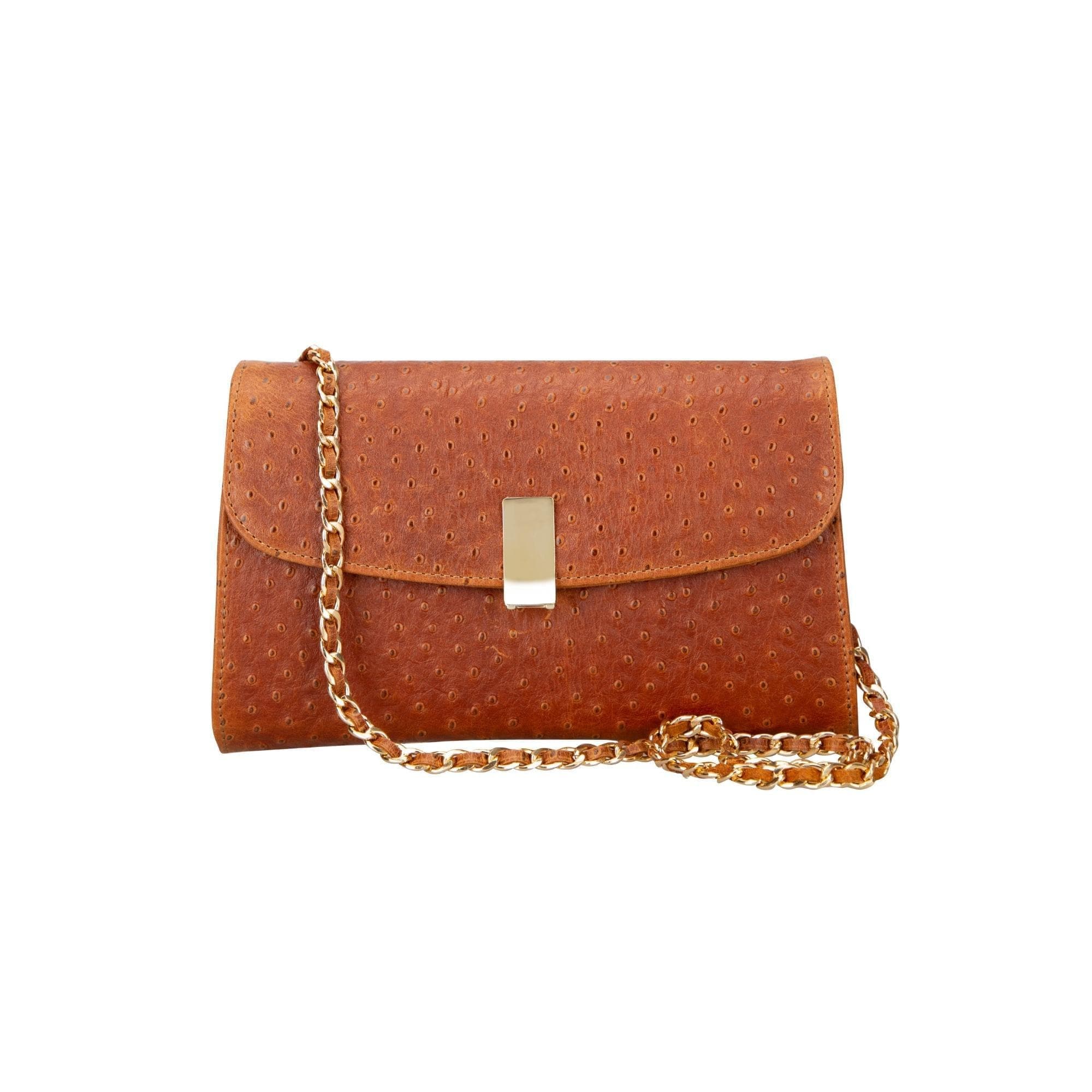 Women’s Leather Shoulder Bag with Chain - The Stitched Cow