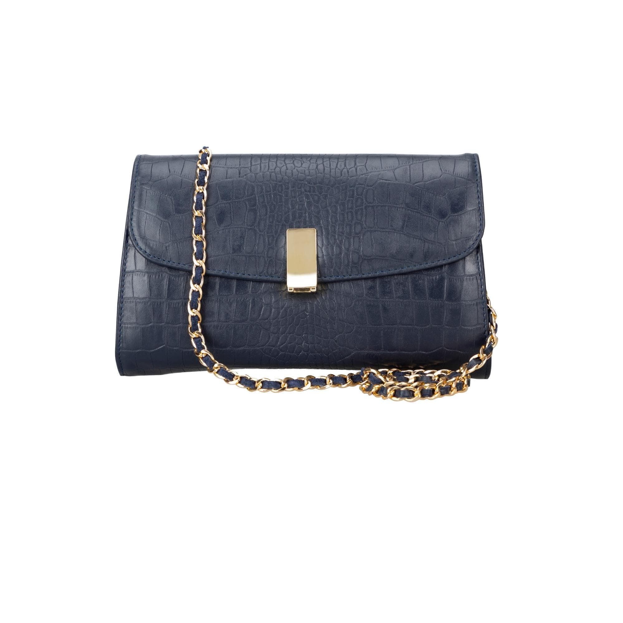 Women’s Leather Shoulder Bag with Chain - The Stitched Cow