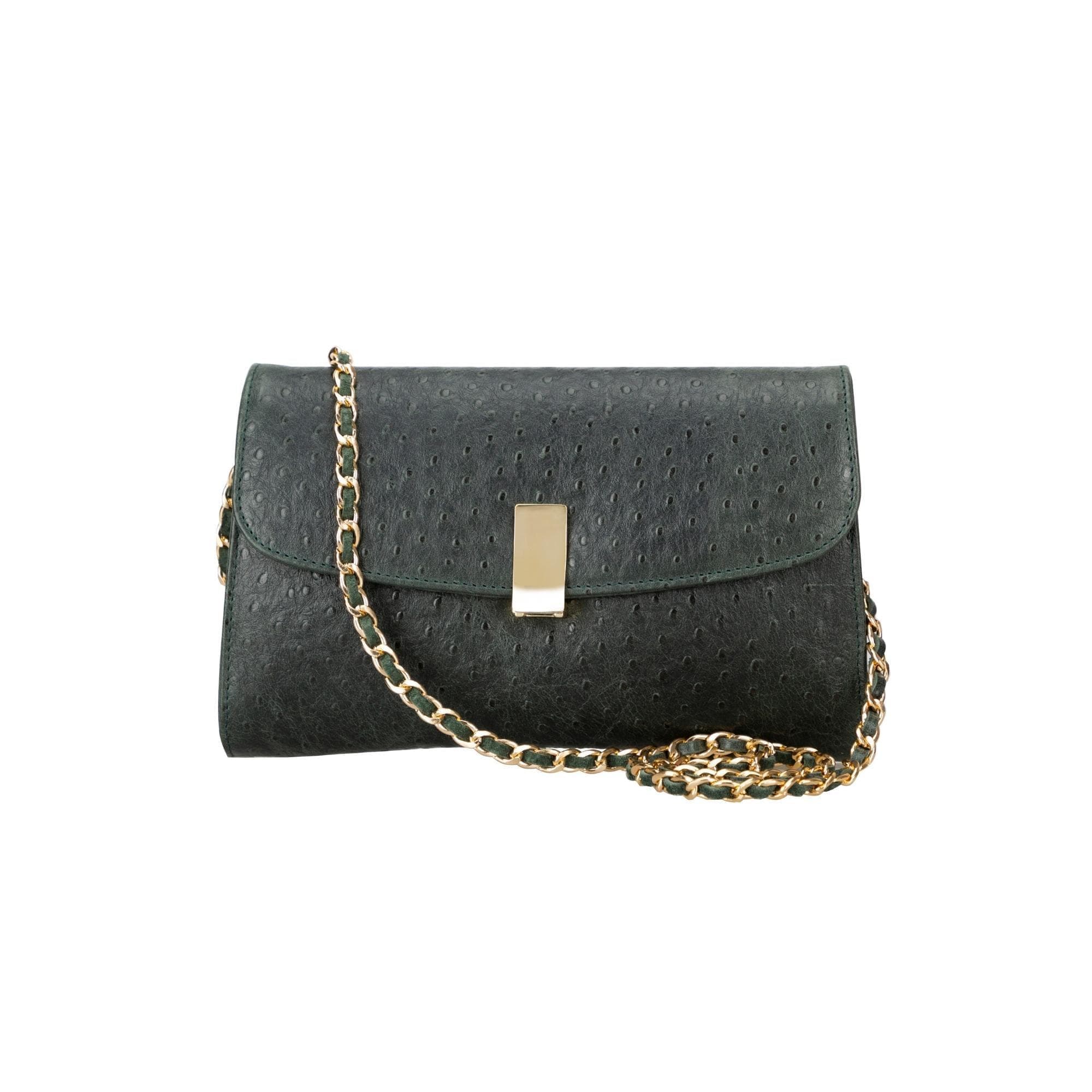 Women’s Leather Shoulder Bag with Chain - The Stitched Cow