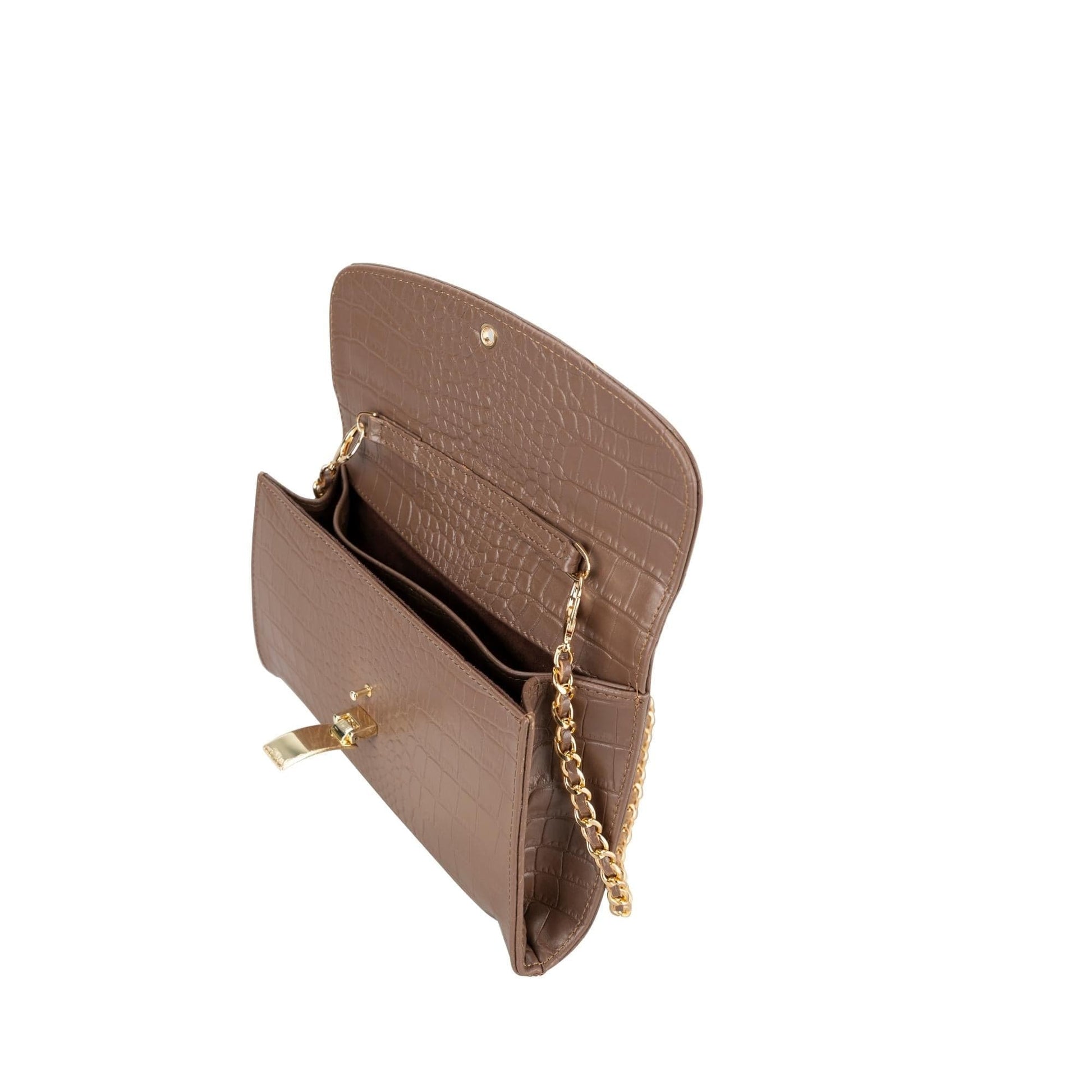 Women’s Leather Shoulder Bag with Chain - The Stitched Cow