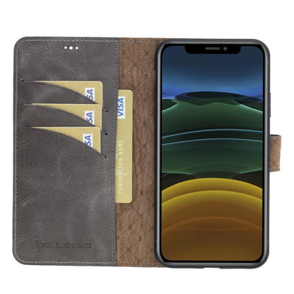 Magic iPhone 11 Series Detachable Genuine Leather Wallet Case - MW