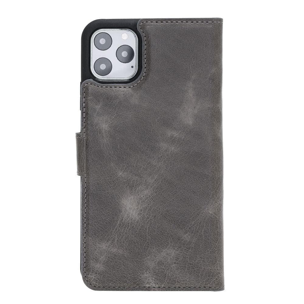 Magic iPhone 11 Series Detachable Genuine Leather Wallet Case - MW