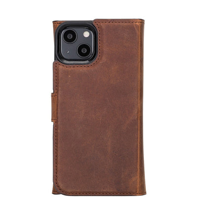 Santa iPhone 13 Mini Leather Detachable Wallet Case
