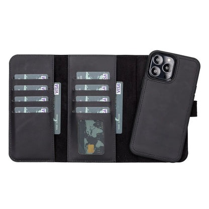 Santa iPhone 13 Pro Max Leather Detachable Wallet Case