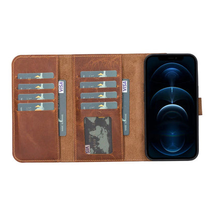 Santa iPhone 13 Pro Leather Detachable Wallet Case
