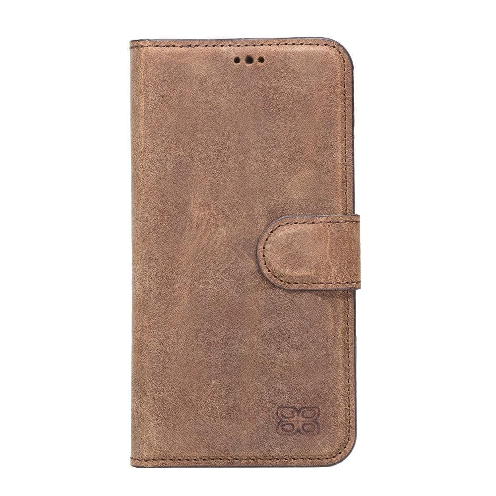 Magic iPhone 13 Series Detachable Genuine Leather Wallet Case - MW