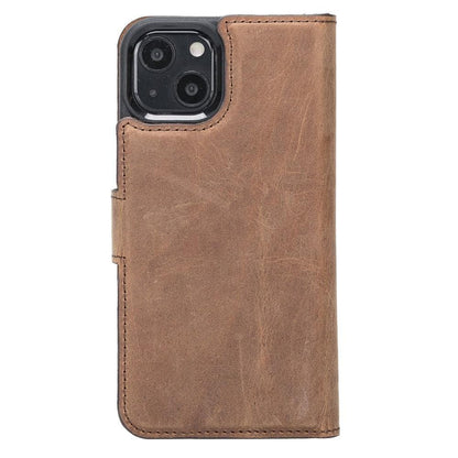 Magic iPhone 13 Series Detachable Genuine Leather Wallet Case - MW