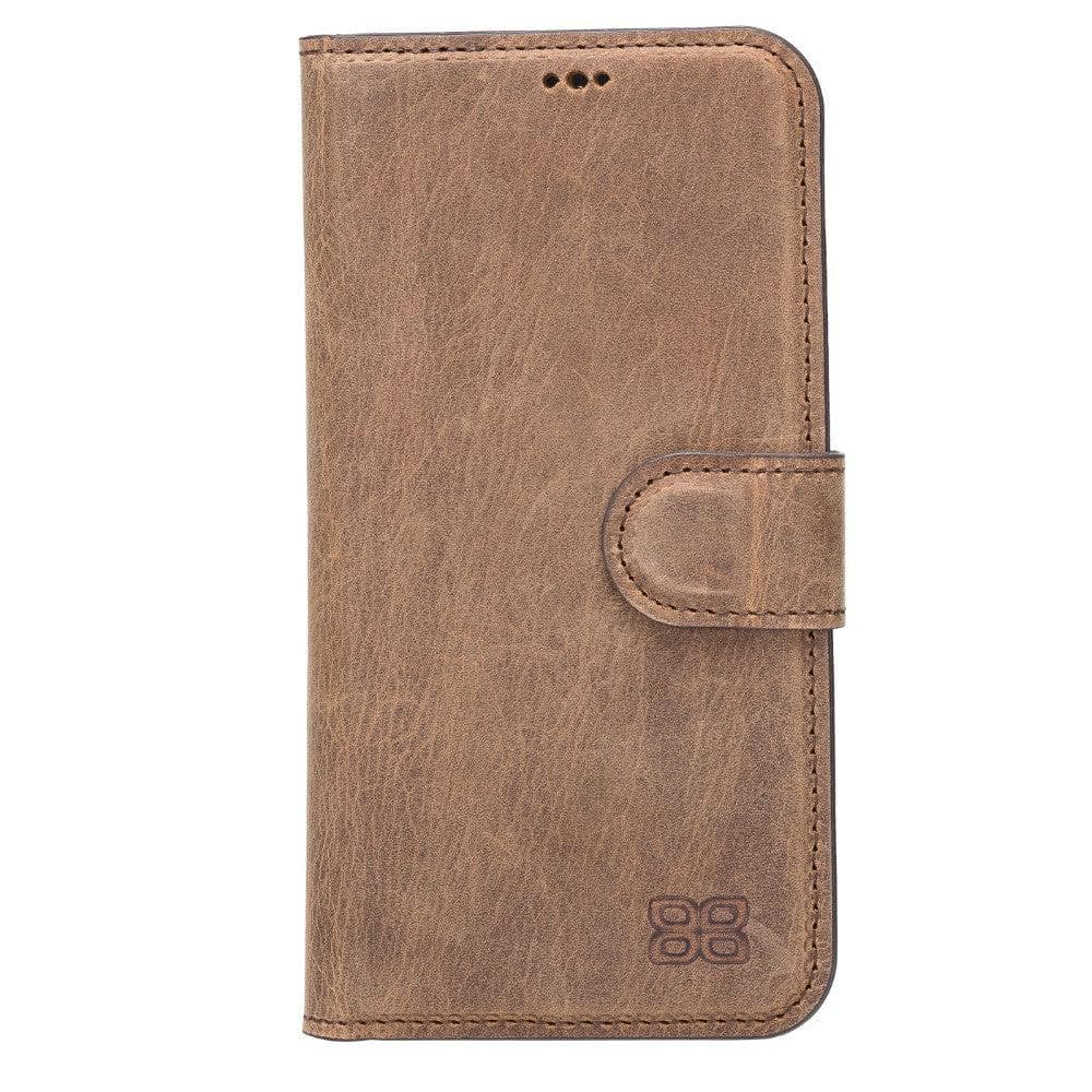 Magic iPhone 13 Series Detachable Genuine Leather Wallet Case - MW