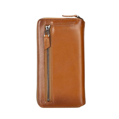 Pouch Magic Wallet iPhone 15 Series Detachable and Zipper Genuine Leather Wallet Case - PMW