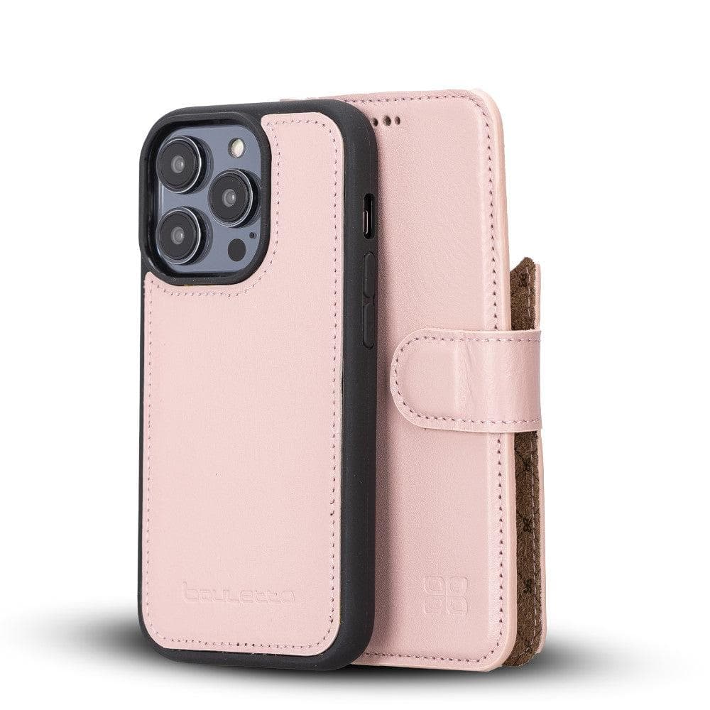 Magic iPhone 14 Series Detachable Colorful Genuine Leather Wallet Case - MW