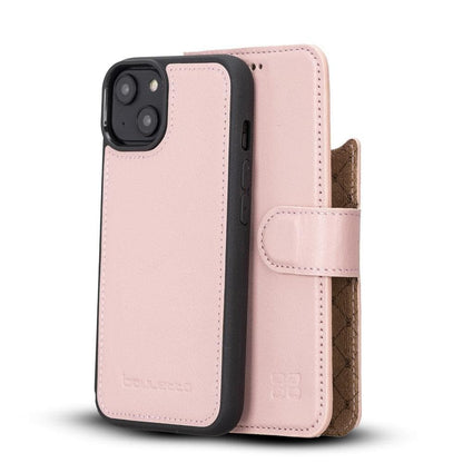 Magic iPhone 14 Series Detachable Colorful Genuine Leather Wallet Case - MW