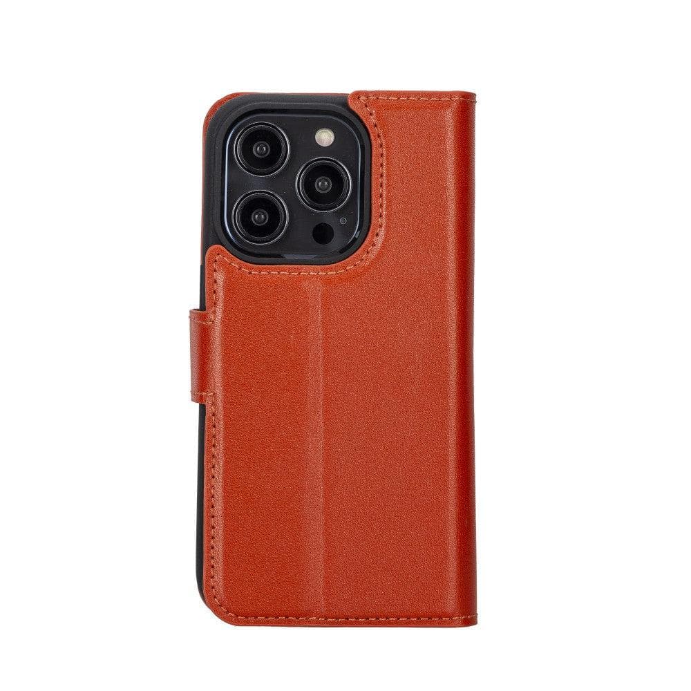 Magic iPhone 14 Series Detachable Colorful Genuine Leather Wallet Case - MW