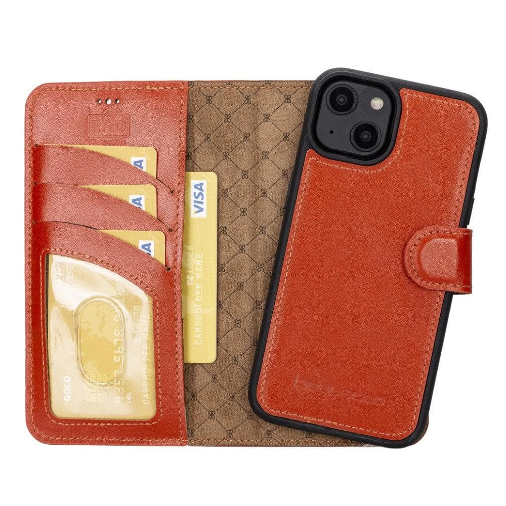 Magic iPhone 14 Series Detachable Colorful Genuine Leather Wallet Case - MW