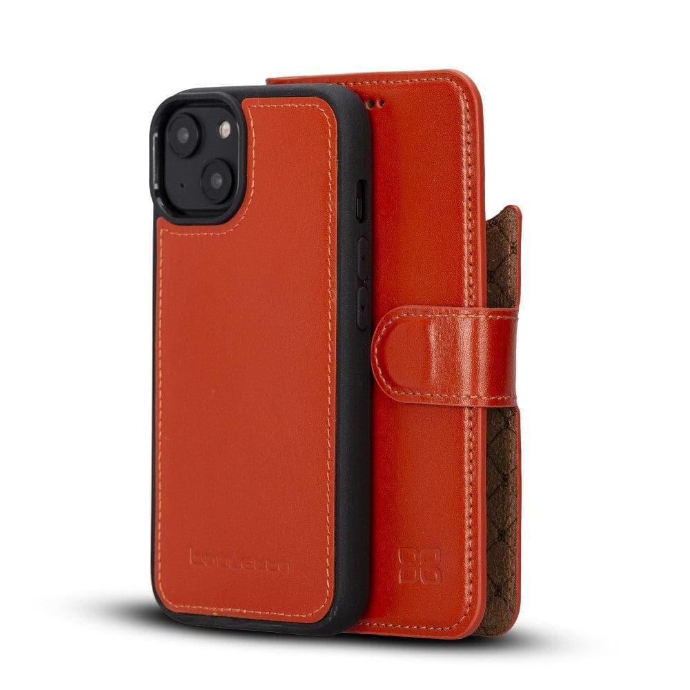 Magic iPhone 14 Series Detachable Colorful Genuine Leather Wallet Case - MW