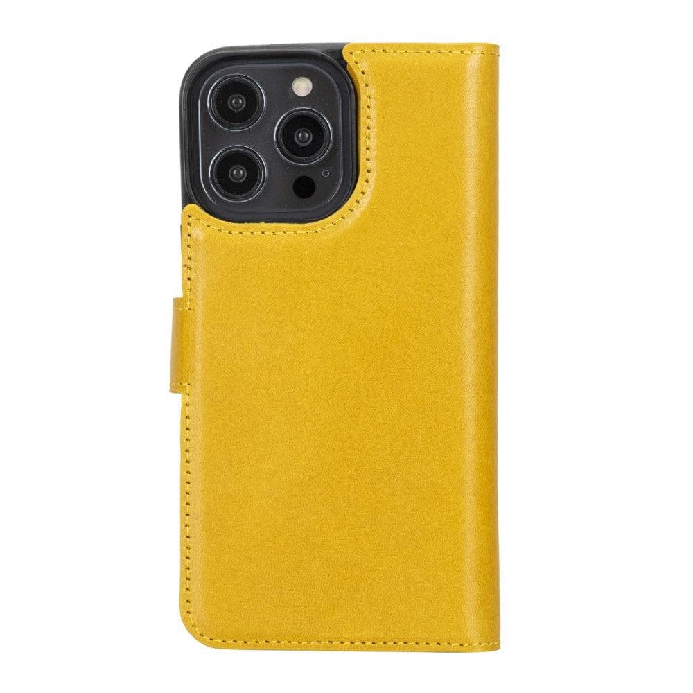 Magic iPhone 14 Series Detachable Colorful Genuine Leather Wallet Case - MW