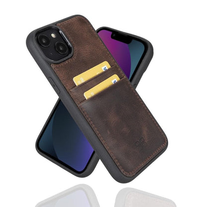 Flex Cover Card Holder iPhone 14 Series Genuine Leather Back Cover / FXC CCP