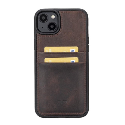 Flex Cover Card Holder iPhone 14 Series Genuine Leather Back Cover / FXC CCP