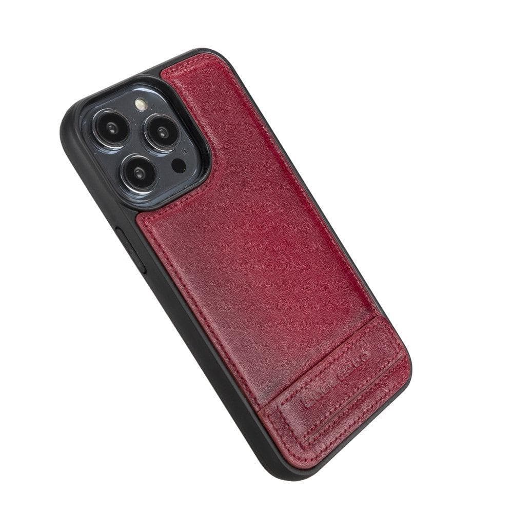 Flex Base iPhone 14 Series Genuine Leather Back Cover with Stand - FXC Base