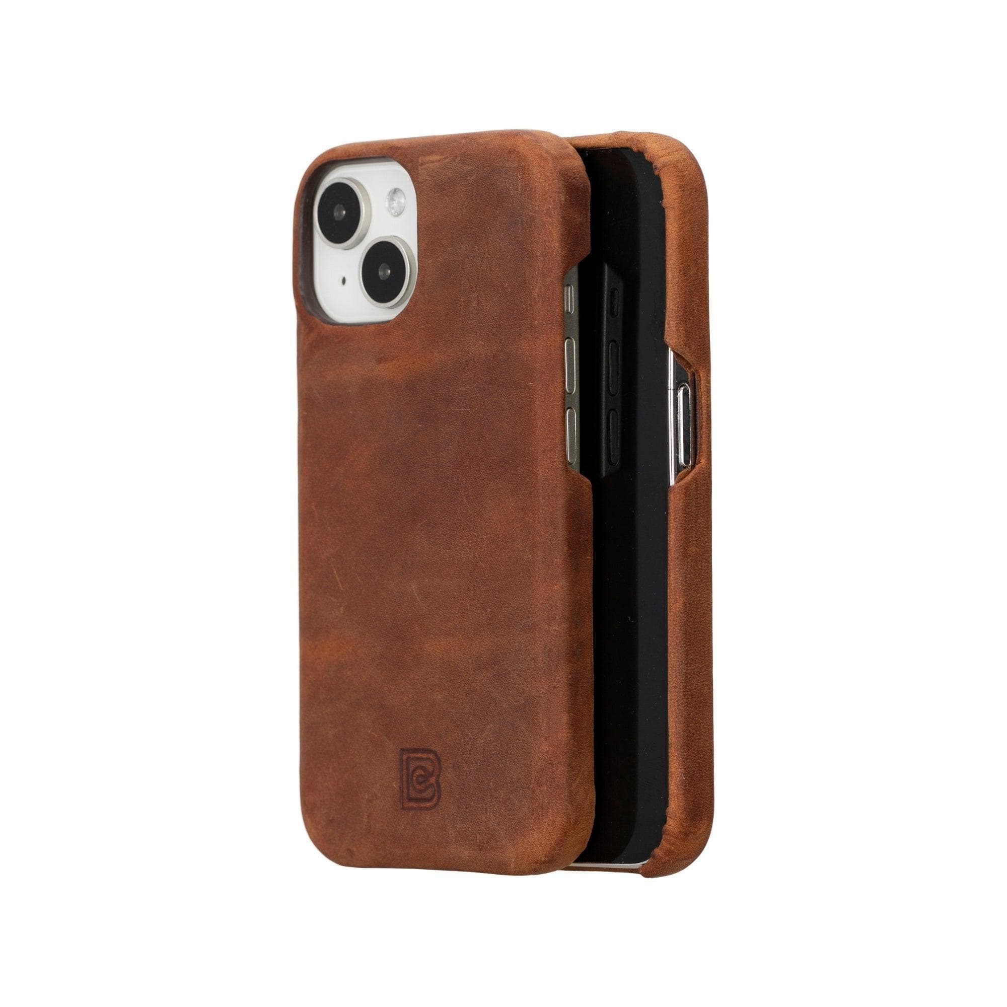 F360 iPhone 15 Series Full Genuine Leather Back Cover