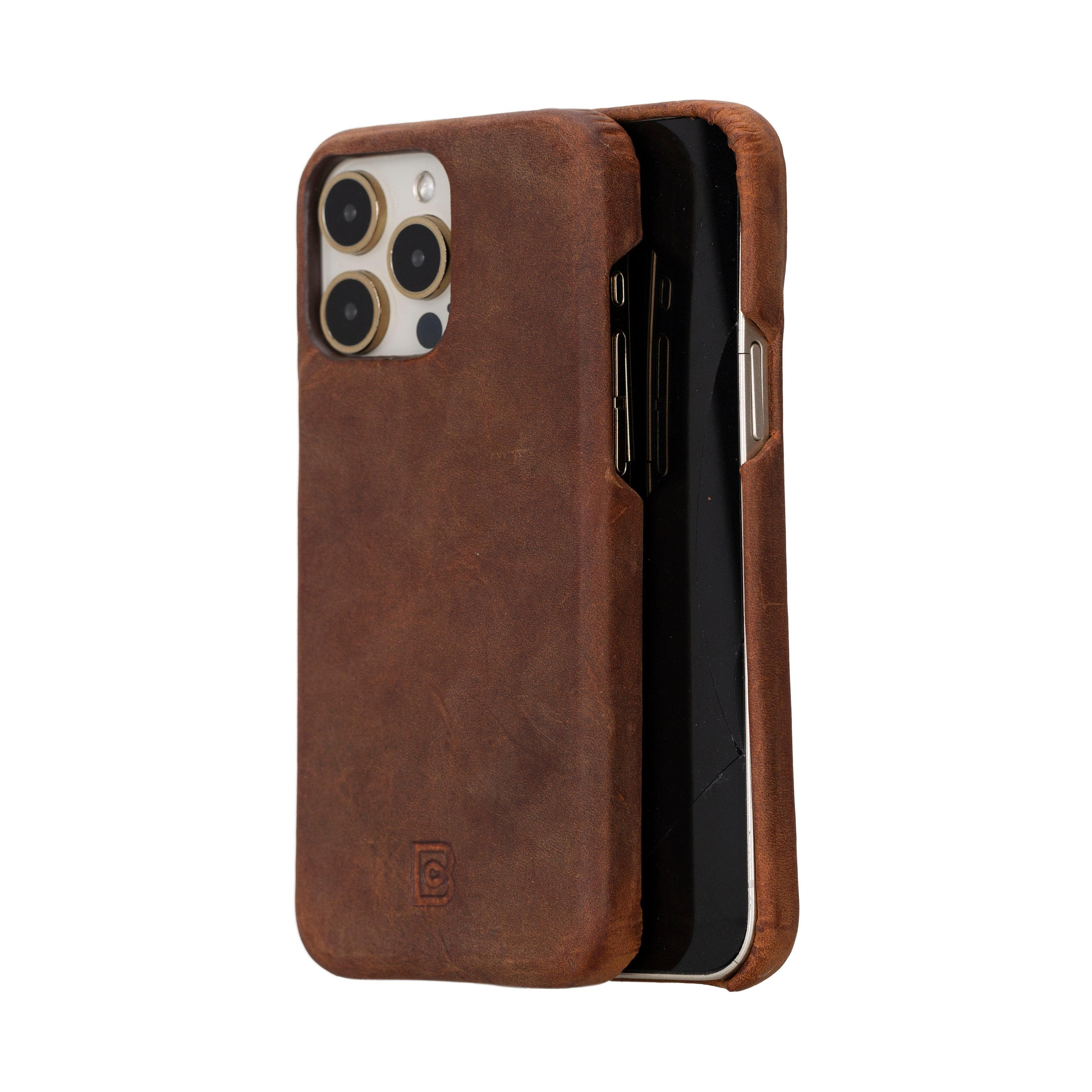 F360 iPhone 15 Series Full Genuine Leather Back Cover