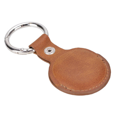 Leather Apple AirTag Holder with Keychain