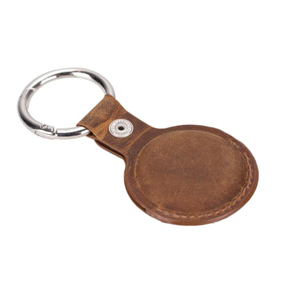 Leather Apple AirTag Holder with Keychain