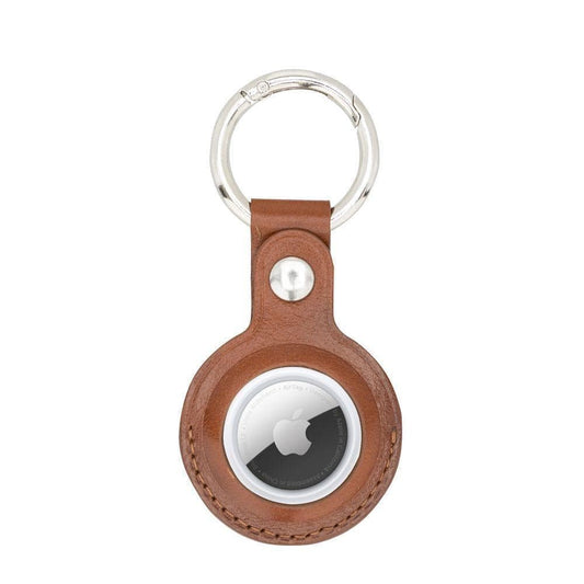 Leather Apple AirTag Holder with Keychain