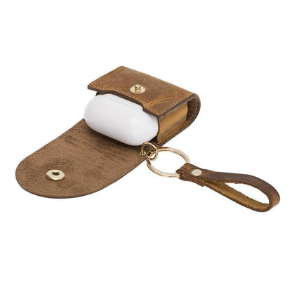 Maui Snap AirPods 1st and 2nd Generation Genuine Leather Case with Hook