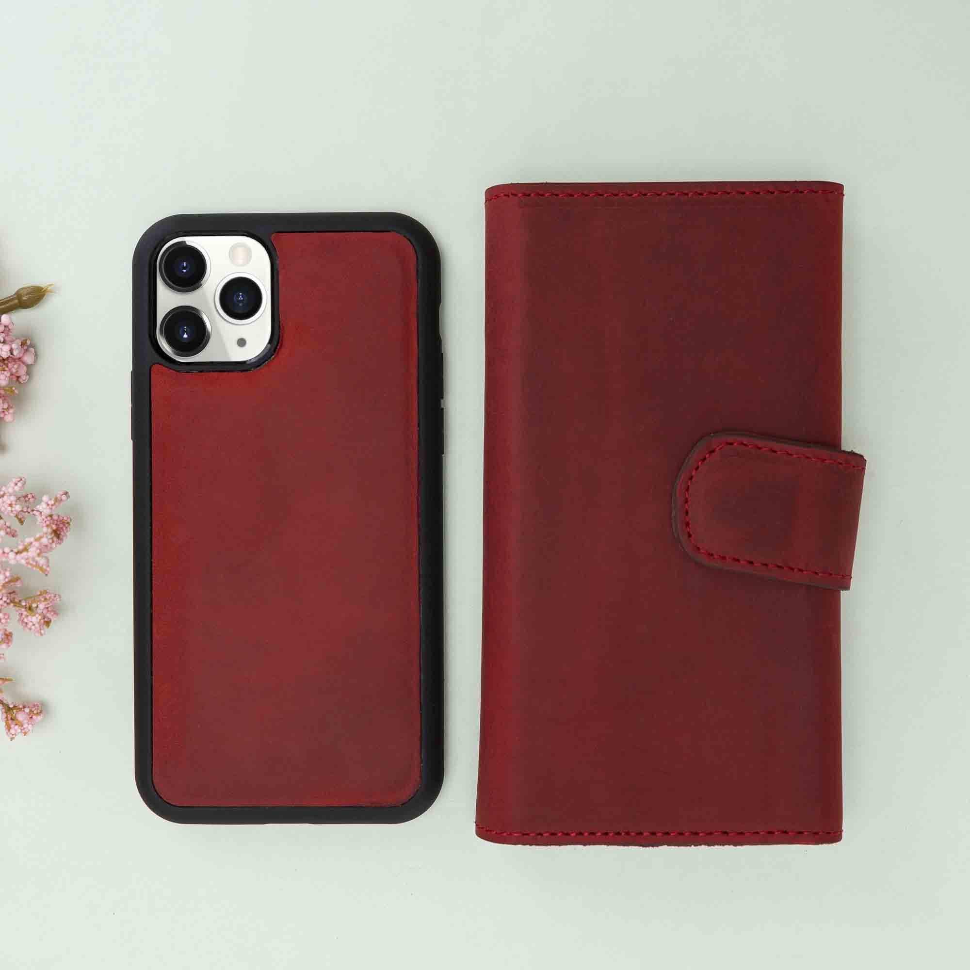 Santa iPhone 11 Pro Max Genuine Leather Wallet Case