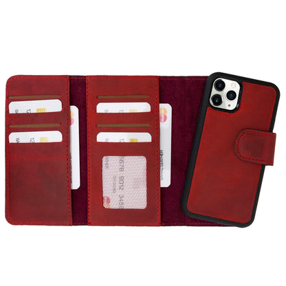 Santa iPhone 11 Pro Max Genuine Leather Wallet Case