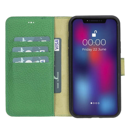 Magic iPhone 11 Series Detachable Genuine Leather Wallet Case - MW