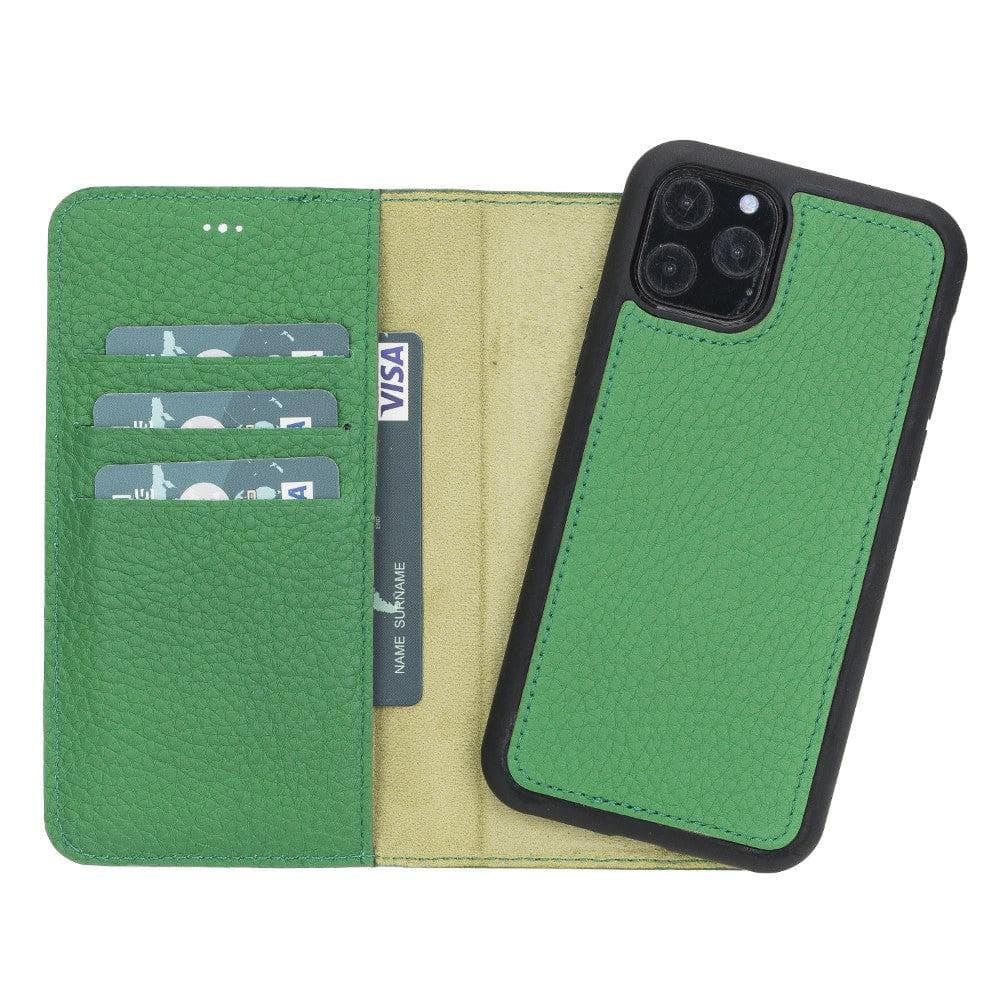 Magic iPhone 11 Series Detachable Genuine Leather Wallet Case - MW