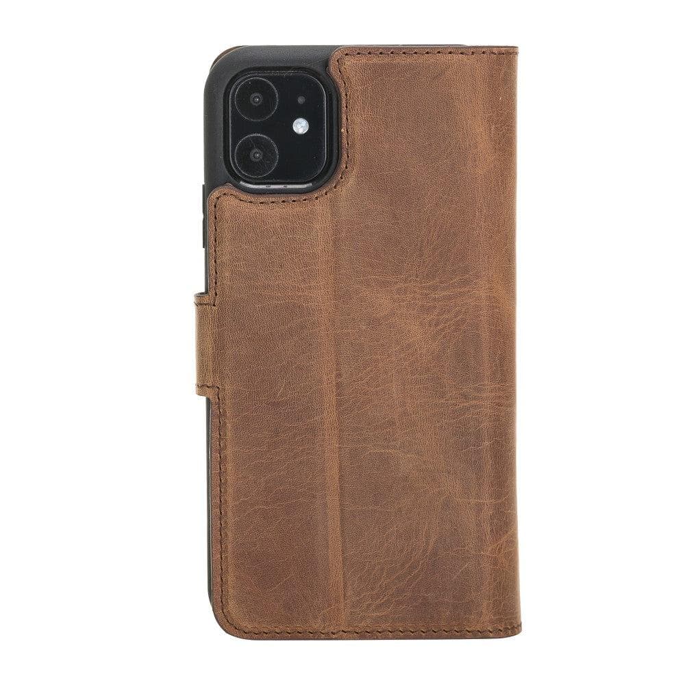 Magic iPhone 11 Series Detachable Genuine Leather Wallet Case - MW