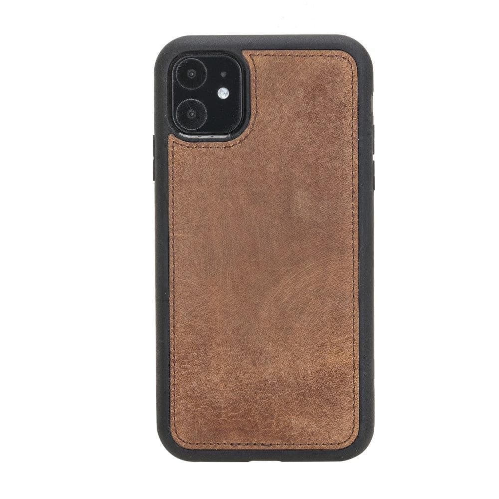 Magic iPhone 11 Series Detachable Genuine Leather Wallet Case - MW