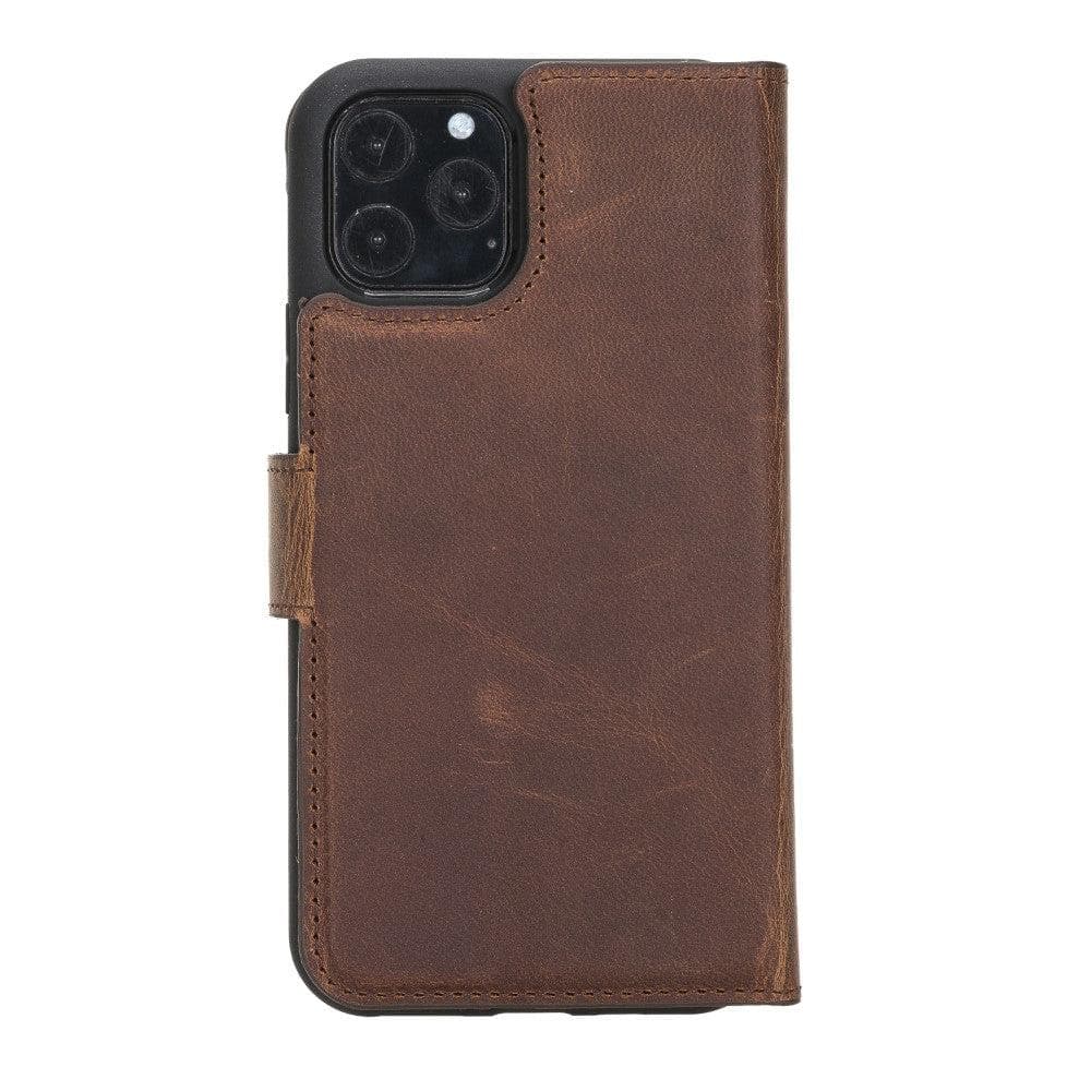 Magic iPhone 11 Series Detachable Genuine Leather Wallet Case - MW